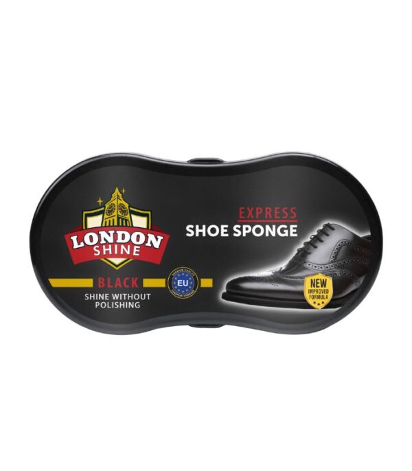 Express Shoe Shine Sponge – Instant Shine for Black Leather Shoes