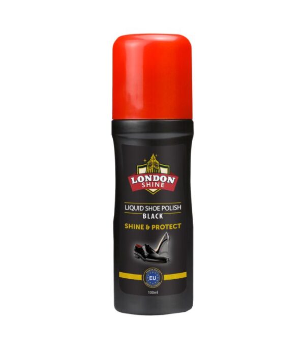 Premium Black Color Liquid Shoe Polish - 100 ml / 3.38 fl. oz.