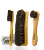 4-Piece Horsehair Shoe Brush Set