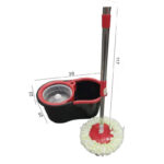 360 Spin Stainless Mop Rod Rotating Magic Mop Floor Cleaning Mop with Bucket - Image 2