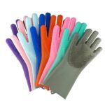 Household Non-Slip Magic Reusable Silicone Kitchen Cleaning Gloves