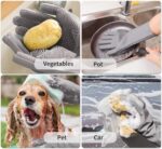 Household Non-Slip Magic Reusable Silicone Kitchen Cleaning Gloves - Image 3